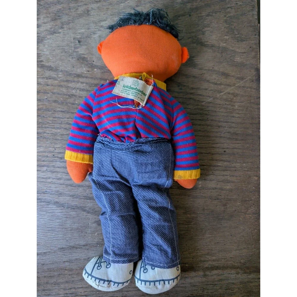 Vintage Knickerbocker Sesame Street Bert & Ernie Plush Dolls 15”